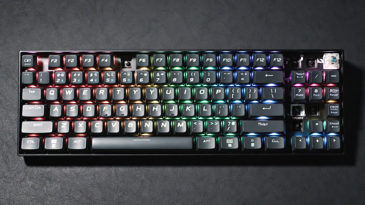 Budget-friendly 75% hot-swap mechanical keyboard with RGB backlight suitable for beginners