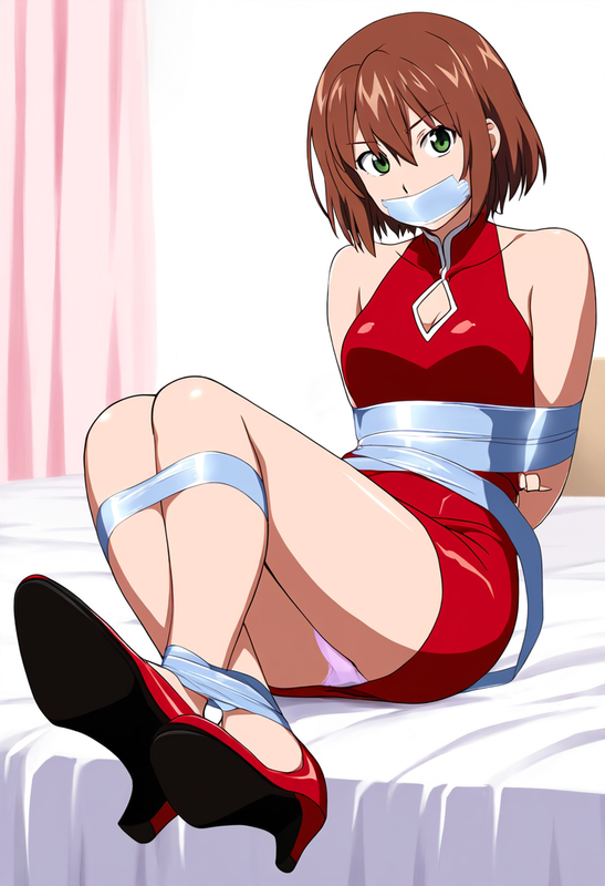 1girl_ aika sumeragi, {aika sumeragi agent aika_ official costume, red high heel s-1668526638