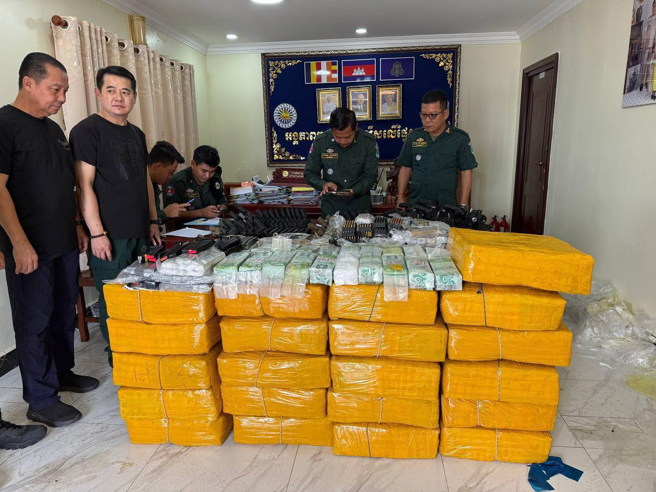 seven chinese arrested 840kg drugs guns koh russei cambodia news 2026 45666