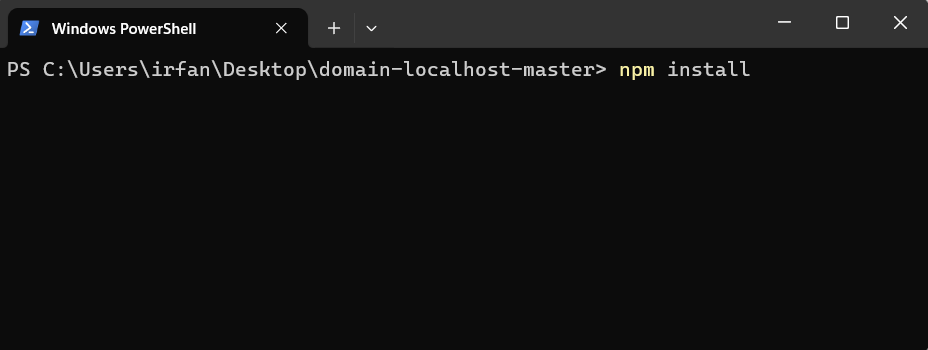 npm install