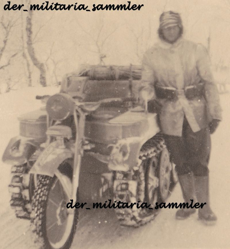 Orig. Foto, Gebirgsjäger, NSU Kettenkrad, Typ HK