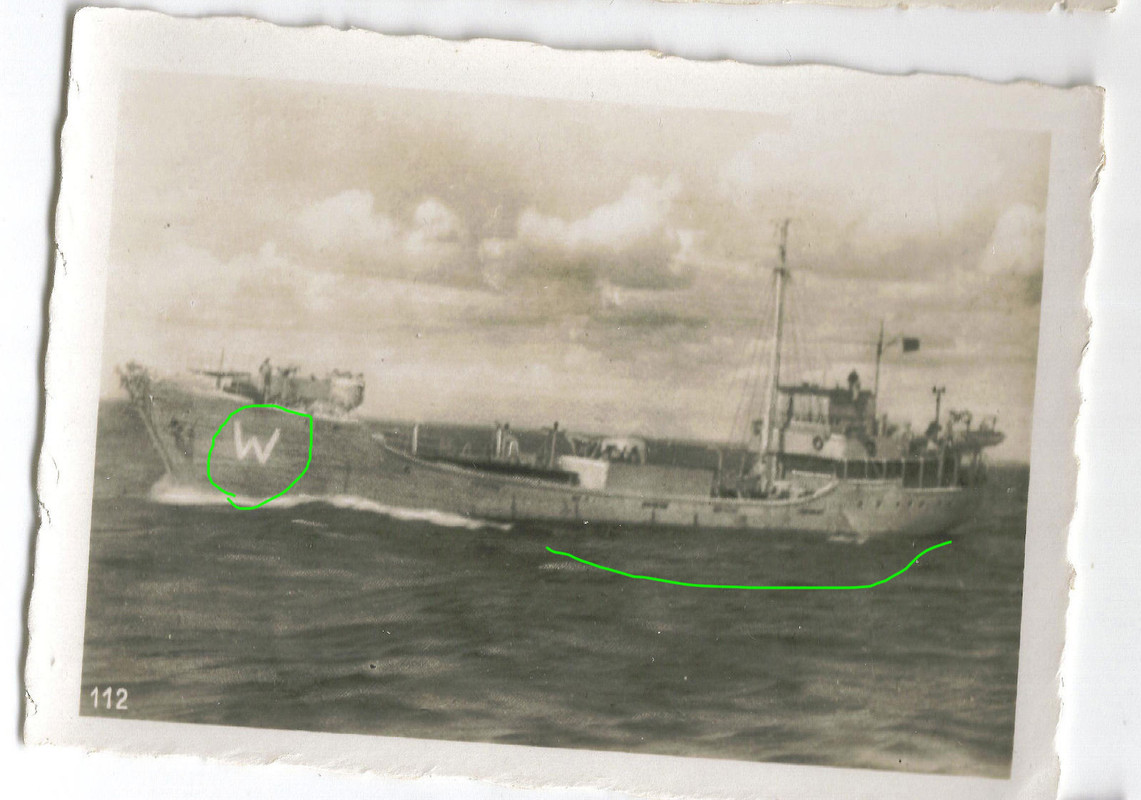 Tarnschiff W im stürmischen See Estland Kotka Fi