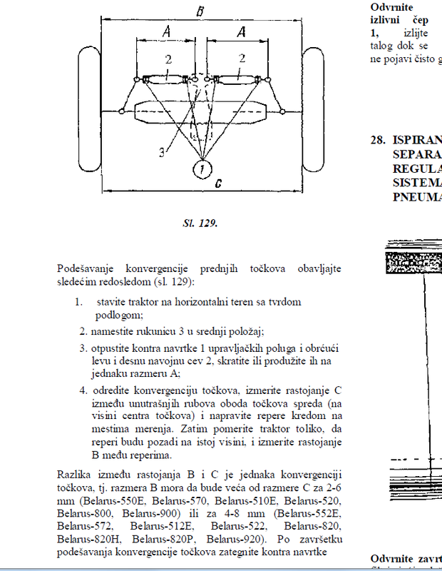 Podešavanje prednjeg trapa na srpskom