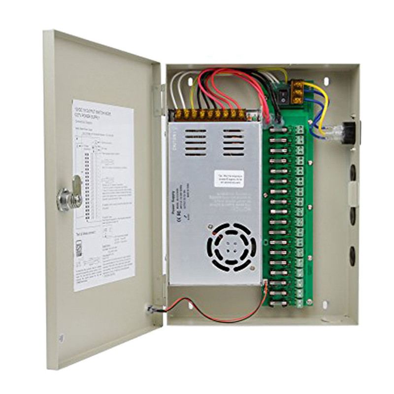 43-FUENTE CENTRALIZADA 12VDC 20A 18CH SAT  PS 12VDC 20A 18CH