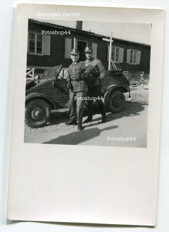 Foto Norwegen Narvik Polizei Regiment VW Kübelwagen 82