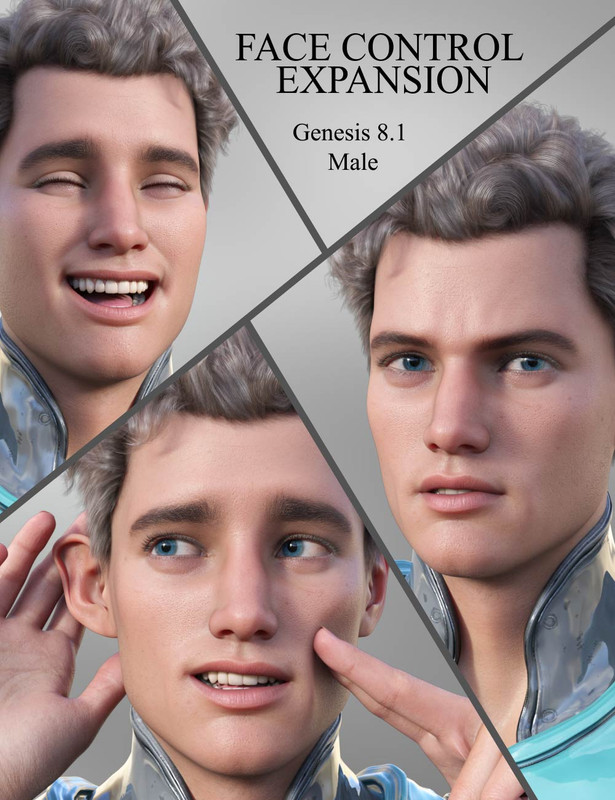 Face Control Expansion for Genesis 8.1 Male Face Control Expansion for Genesis 8.1 Male