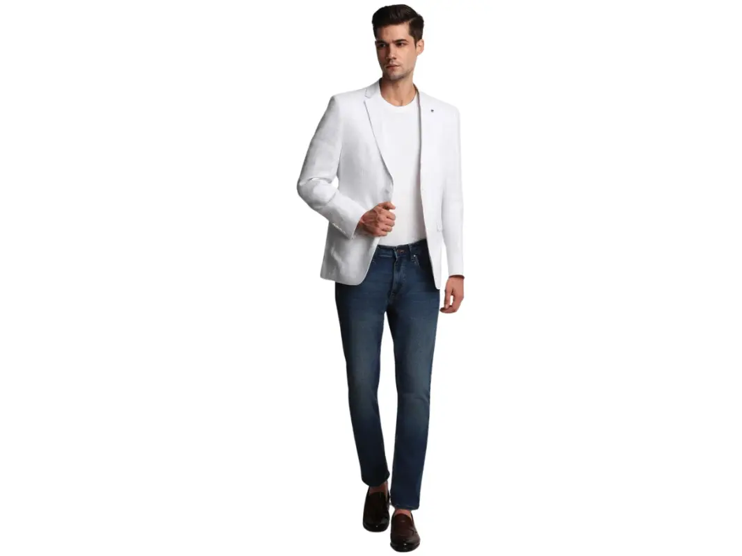 Men's white party wear