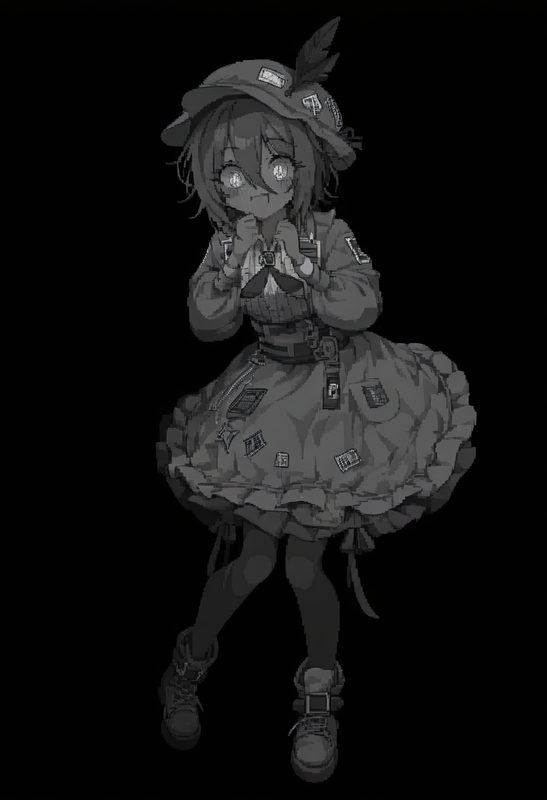 depth of field, 1girl, {{don quixote (limbus company)}}, {{{{pixel art}}}}, flat s-1935074542