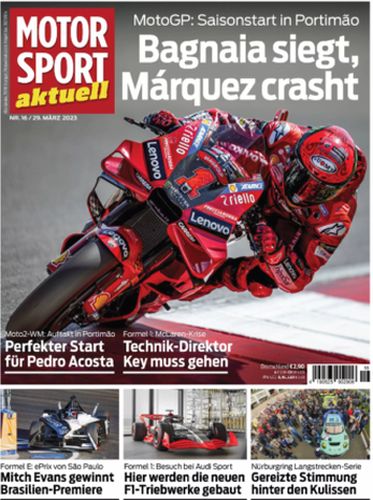 Cover: Motorsport Aktuell Magazin No 16 vom 29  März 2023