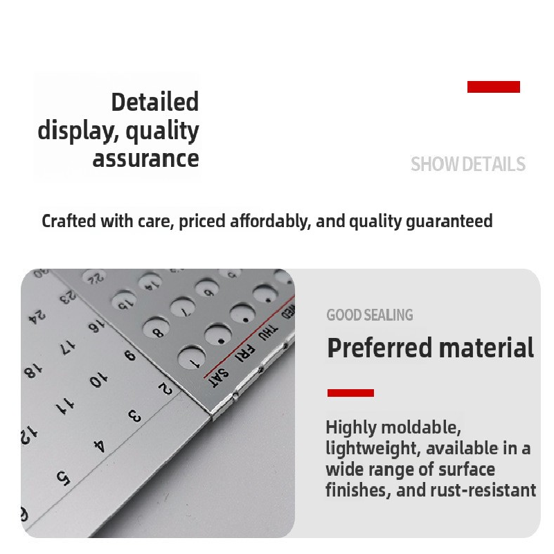 2-PCS Ultra-Thin Metal Desk Calendar – Durable Aluminum Perpetual Calendar for Office or Home Use in the destination market