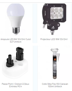 Les accessoires et les LED Uniteck