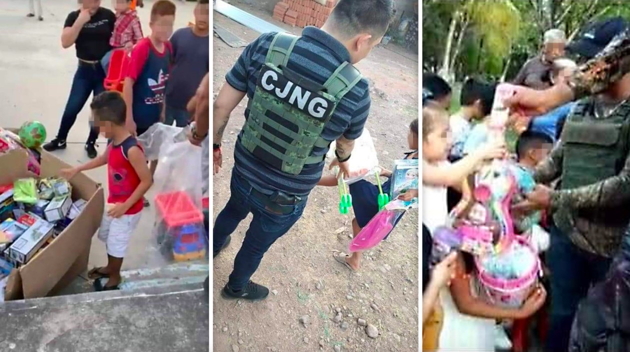 CJNG regaló juguetes a niños en Michoacán durante el festejo de reyes magos
