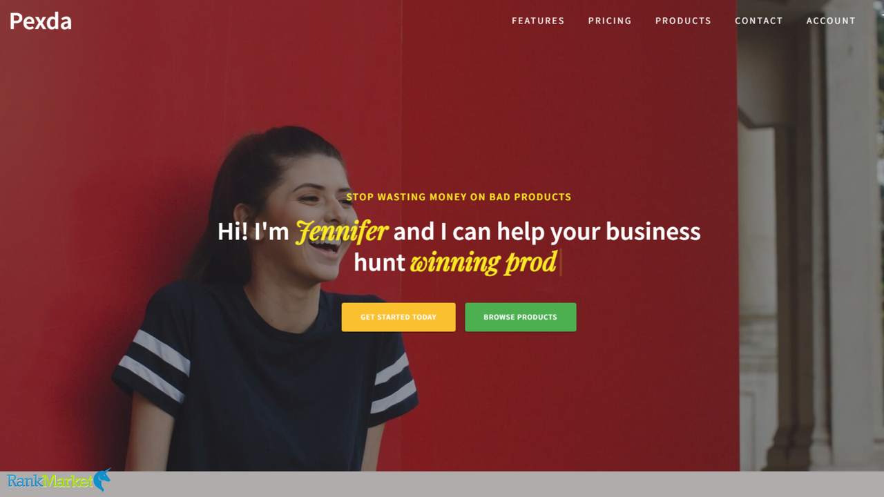 Pexda-homepage