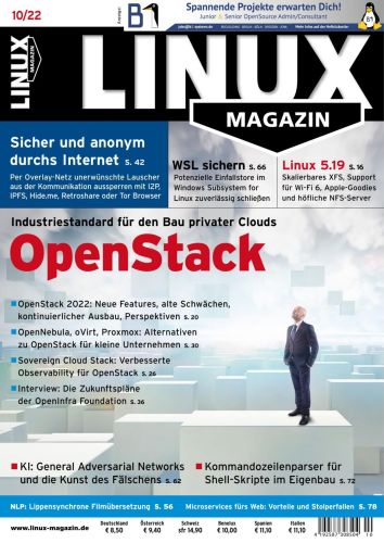 Cover: Linux Magazin Oktober No 10 2022