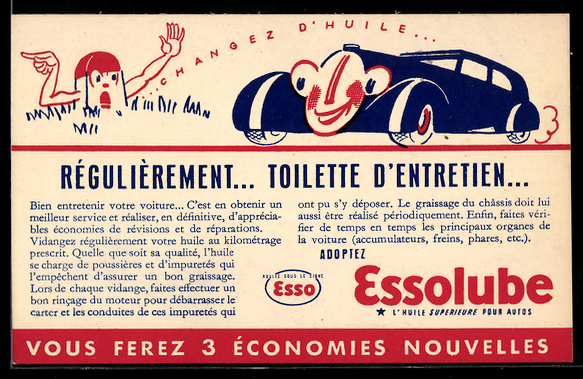 AK Feurs Loire J Farjot Essolube Rue de Roanne et Rue Gambetta