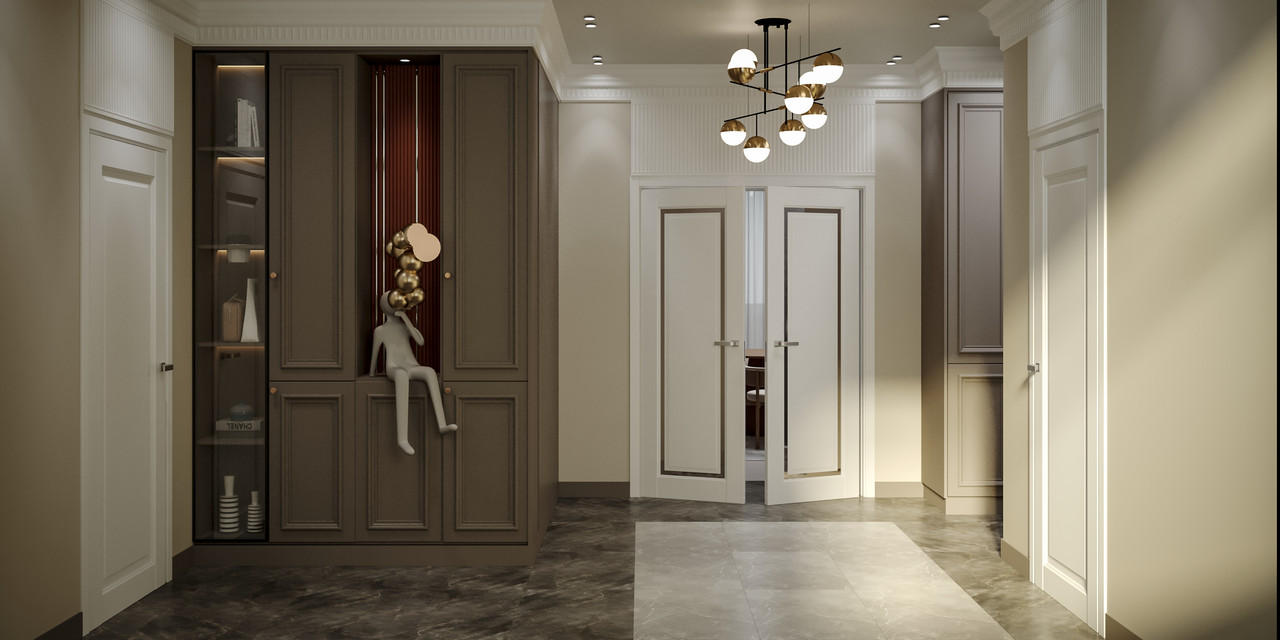 двери белые в классическом интерьере