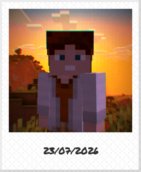 Photo with "23/07/2026" written on the chin