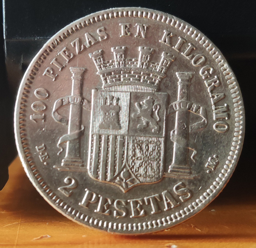 2 Pesetas de 1870 (*18 *73). Gobierno Provisional. 2pesetas