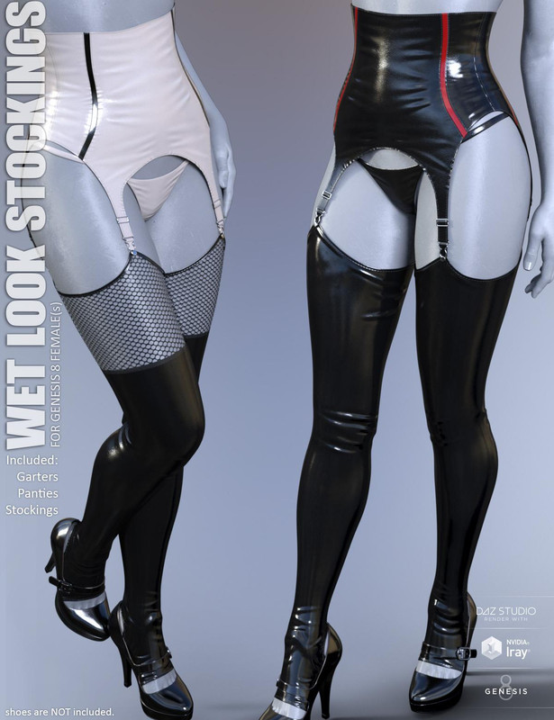 Wet Look Stockings for Genesis 8 Females