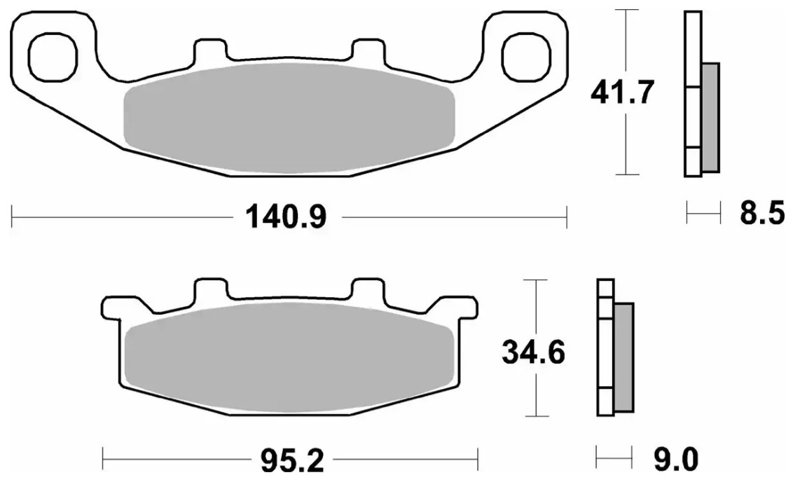 sbs Bremskltze vorn SR43 bis 1995