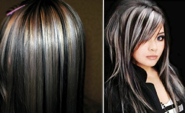 Мелкое мелирование на темные волосы. Фото до и после с челкой и без, тонированием