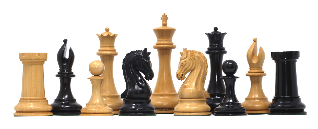 24 Mark of Westminster Ebony Tyrant Staunton Luxury Chess Set