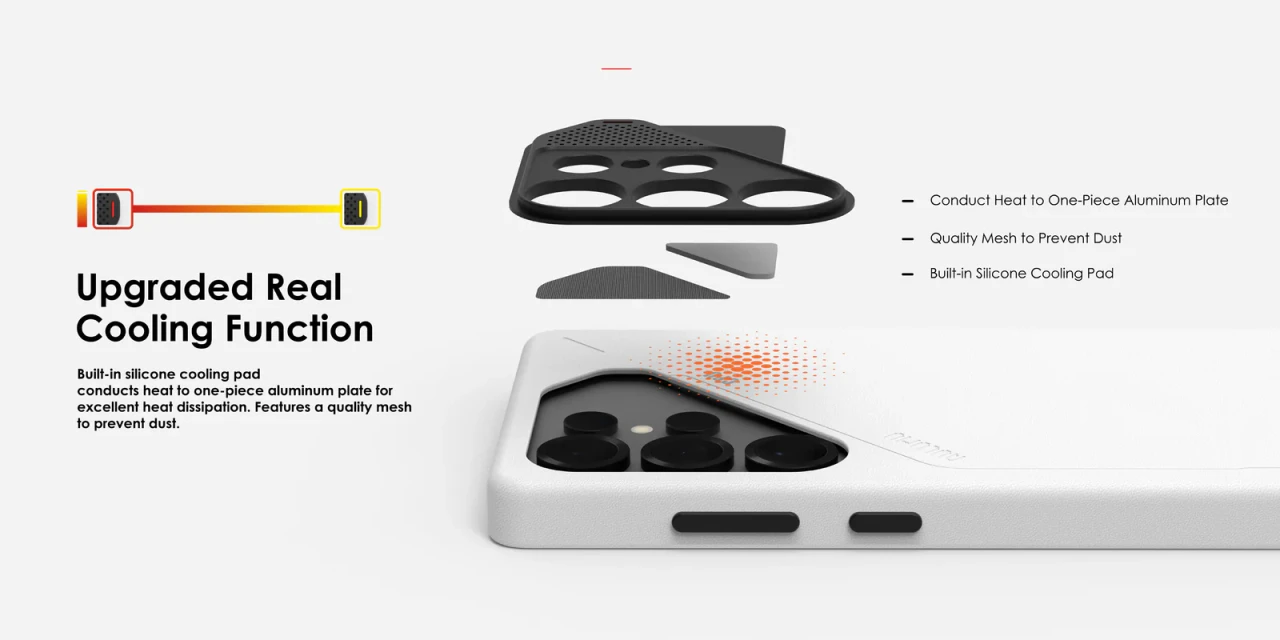 Husa pentru Samsung S25 Ultra, Aulumu Vegan Leather, Piele texturata, Ultra slim, Compatibila MagSafe, Racire activa CoolHyper, Butoane metalice, Protectie maxima, Negru 5 f3891107 03ff 4ad6 81a9 c418d77f88ed