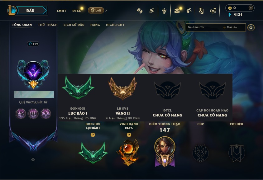 Acc LMHT # - Khung Lục Bảo