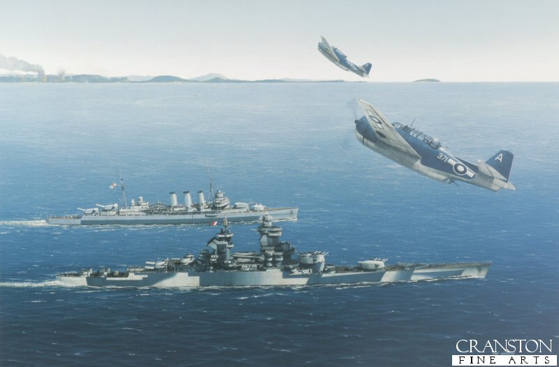 Richelieu y HMS Cumberland en 1945