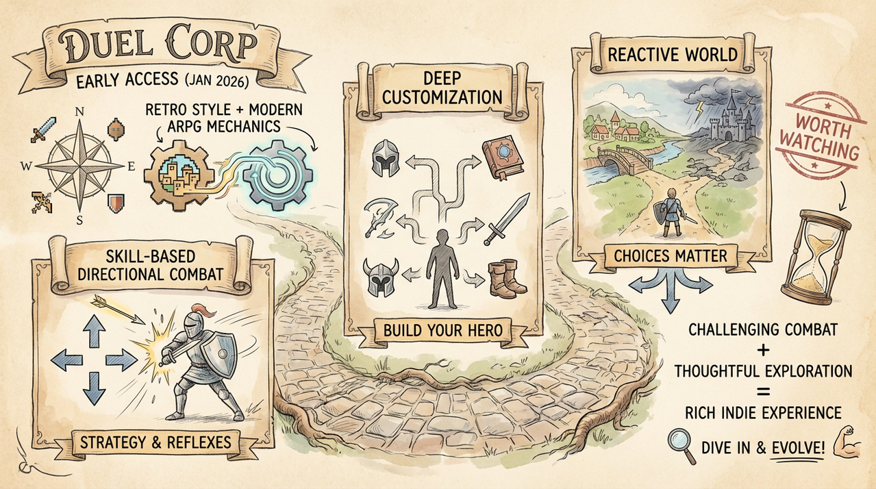 Duel Corp Early Access Trailer Teases a Deep Souls‑Inspired Action RPG 1 action RPG combat scene in a fantasy world