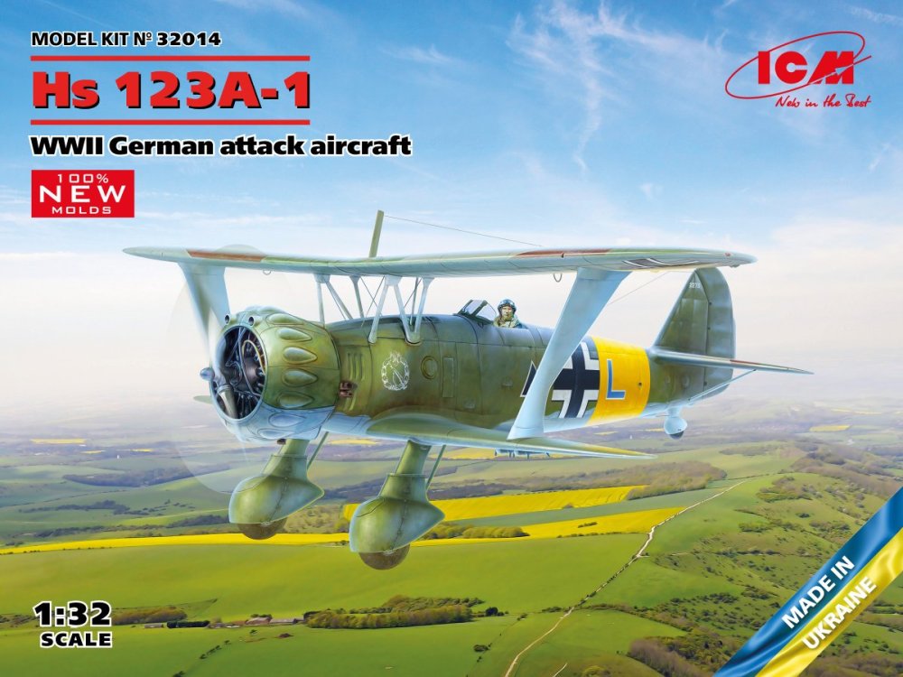 1/32 - Henschel Hs.123 by ICM - box art - release in 2025 - The ...