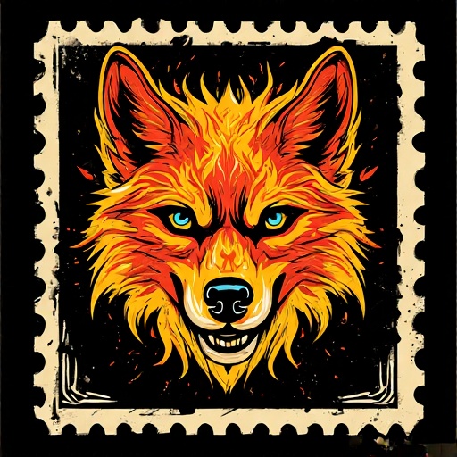 Postal-stamp-style-art-of-a-fl-5