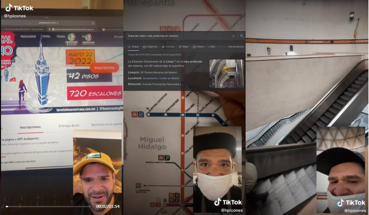 Metro CDMX se convierte en el gimnasio perfecto de un tiktoker, este es el video