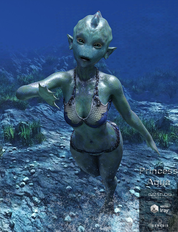 Princess Aqua for Genesis 8 Female