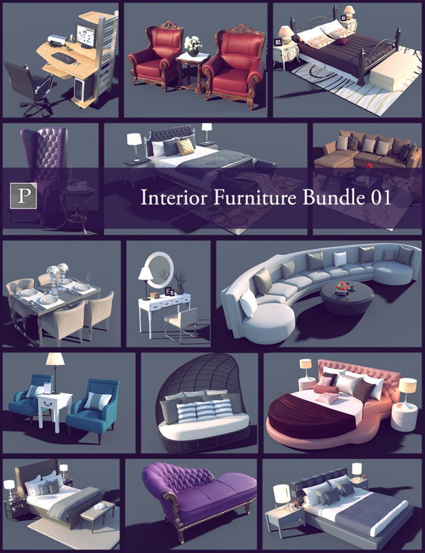 Interior Furniture Bundle 01