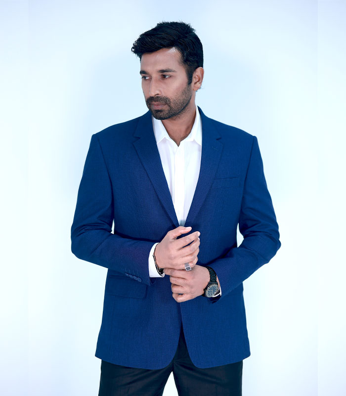 Men s Formal Blazer Color BLUE DESIGN 300 FIT ELEGANCE