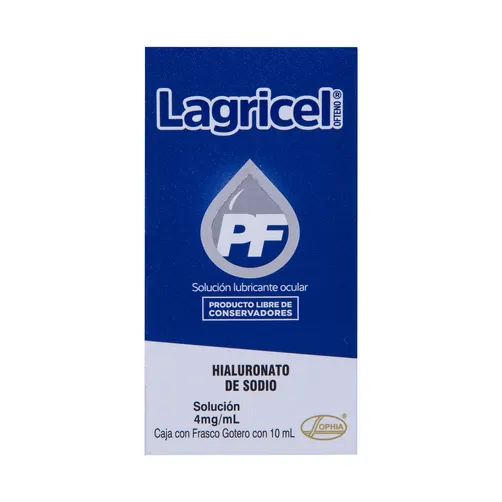 0 GOT LAGRICEL HIALURONATO DE SODIO 4 MG SOL GOT C/10 ML     736085413359