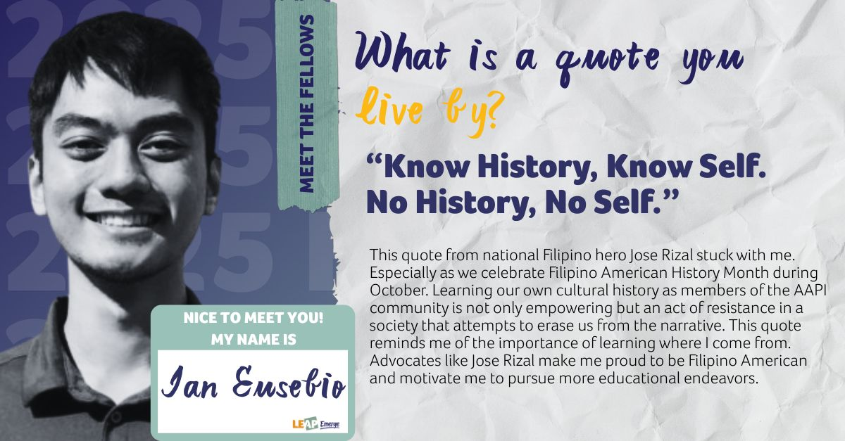 Meet the Fellows campaign where I talked about a quote that I live by
