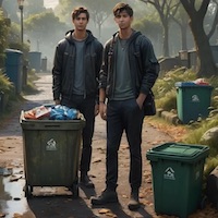 Boxes on a path