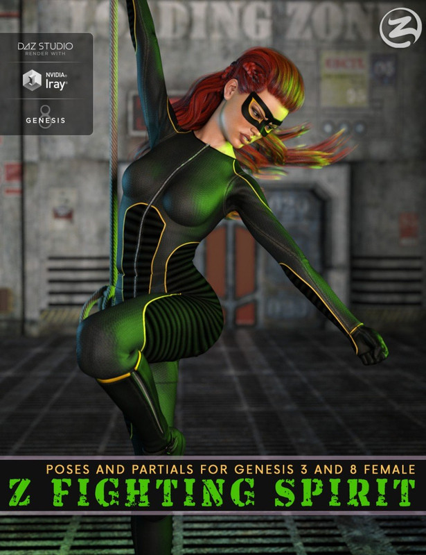 Z Fighting Spirit - Poses and Partials for Genesis 3 and 8 Female Z Fighting Spirit - Poses and Partials for Genesis 3 and 8 Female