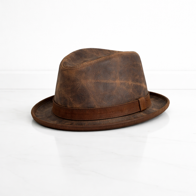 Distressed Fedora Floor View