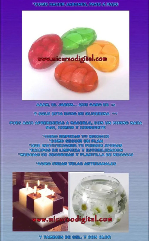 formualas elaborar  jabones de baño velas veladoras limpiadores liquidos