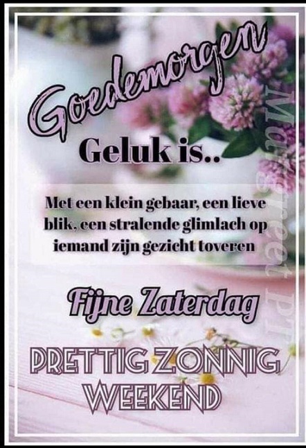 Zaterdag-z<ondag