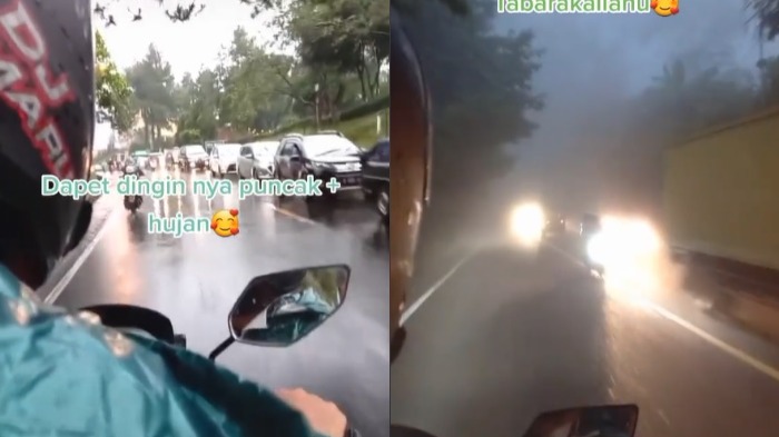 Suasana puncak setelah hujan turun.