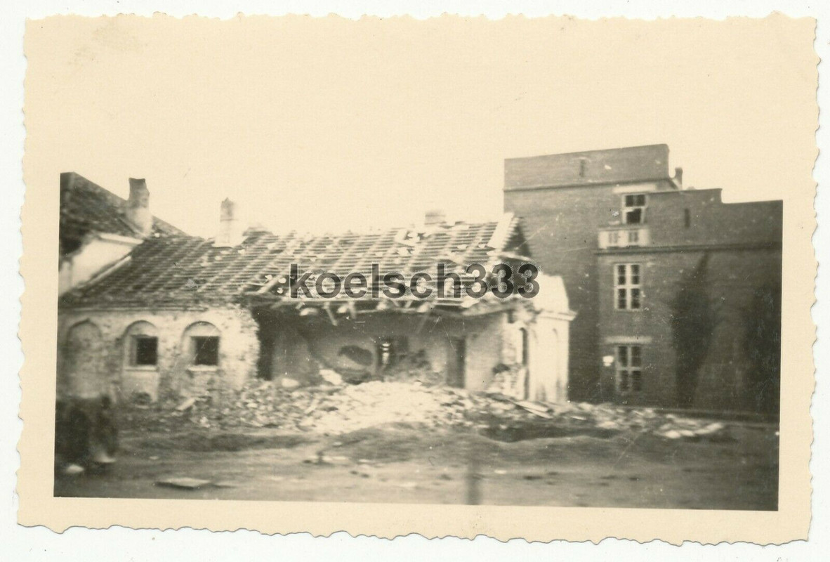 !3 Fotos Tomaszow Polen 1939 Häuser Ruinen Kampfgebiet Wehrmacht Polenfeldzug3