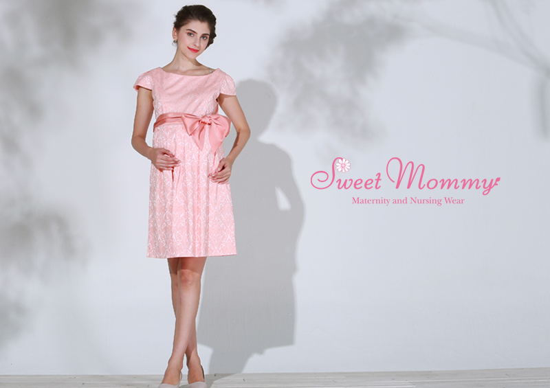 Jacquard Maternity and Nursing Formal Dress | SWEET MOMMY