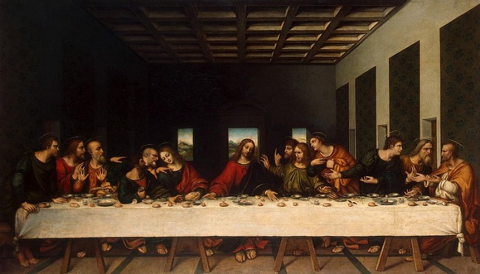 Ilustrasi lukisan The Last Supper karya Leonado da Vinci.
