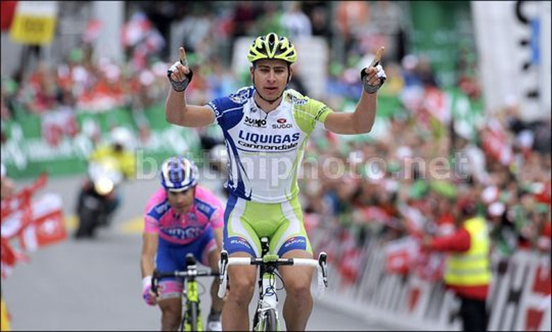 Sagan batte Cunego a Grindelwald (foto Bettini)
