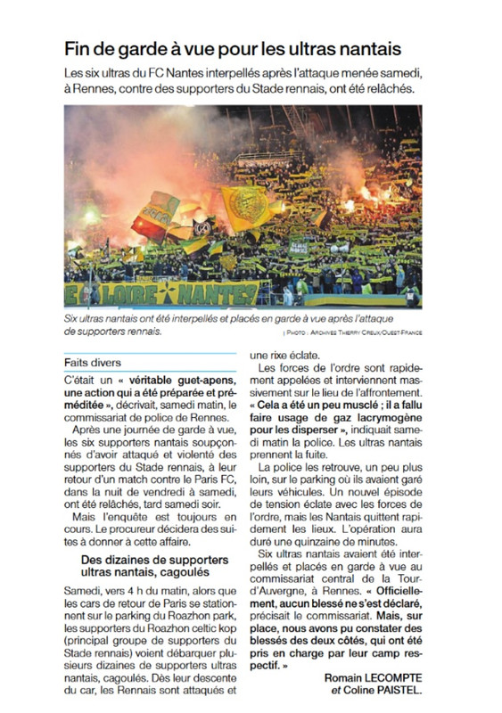 Ultras Nantes Rennes