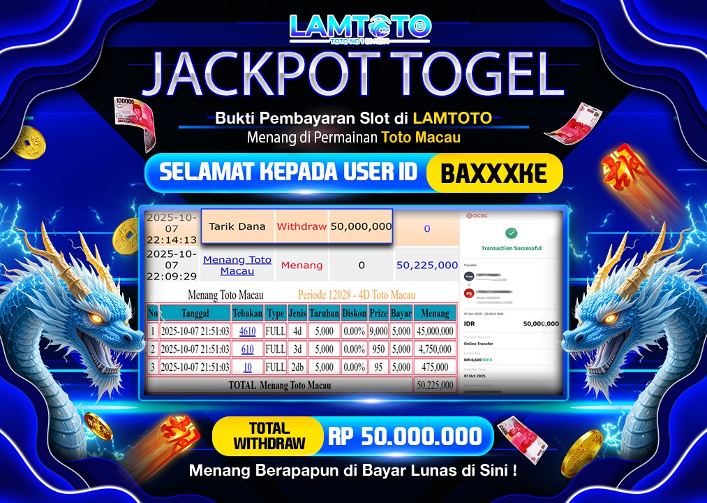 BUKTI JACKPOT LUNAS LAMTOTO